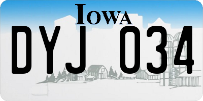 IA license plate DYJ034