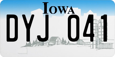 IA license plate DYJ041