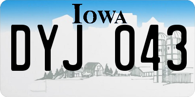 IA license plate DYJ043