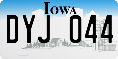 IA license plate DYJ044