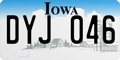 IA license plate DYJ046