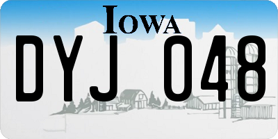 IA license plate DYJ048