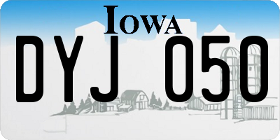 IA license plate DYJ050