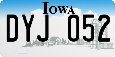 IA license plate DYJ052