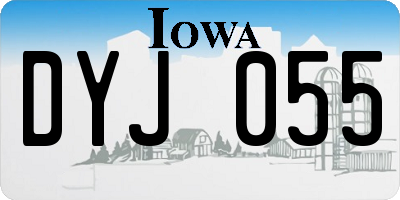 IA license plate DYJ055