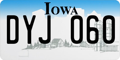 IA license plate DYJ060