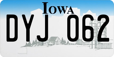 IA license plate DYJ062