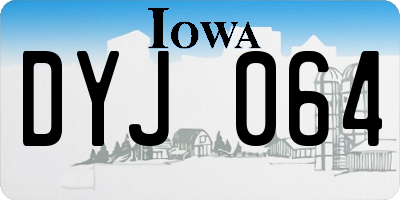 IA license plate DYJ064