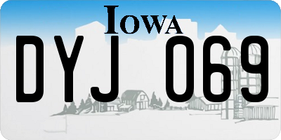 IA license plate DYJ069
