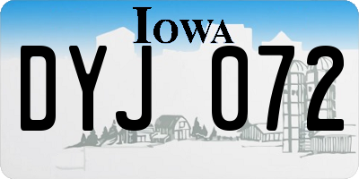 IA license plate DYJ072