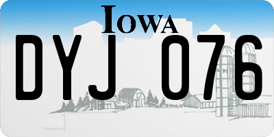 IA license plate DYJ076