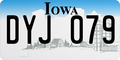 IA license plate DYJ079