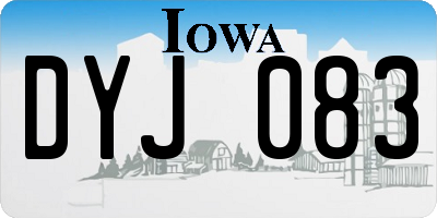 IA license plate DYJ083