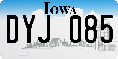 IA license plate DYJ085