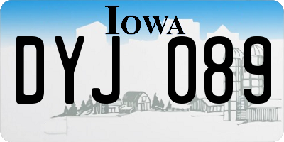 IA license plate DYJ089