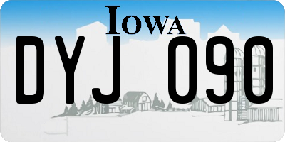 IA license plate DYJ090