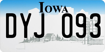 IA license plate DYJ093