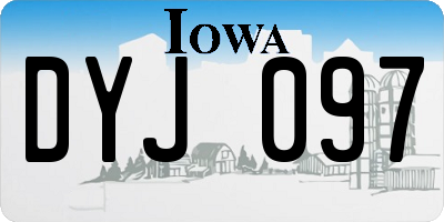 IA license plate DYJ097