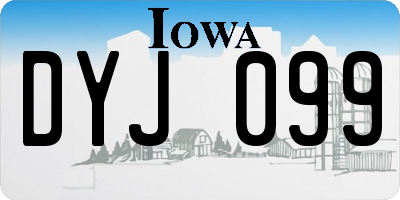 IA license plate DYJ099
