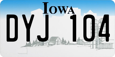 IA license plate DYJ104