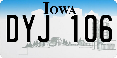 IA license plate DYJ106
