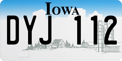 IA license plate DYJ112