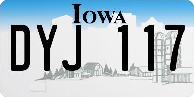 IA license plate DYJ117