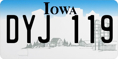 IA license plate DYJ119
