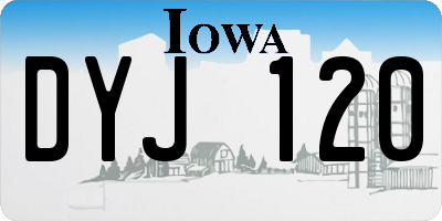 IA license plate DYJ120