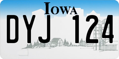 IA license plate DYJ124