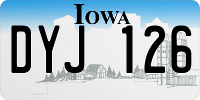 IA license plate DYJ126