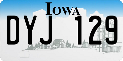 IA license plate DYJ129