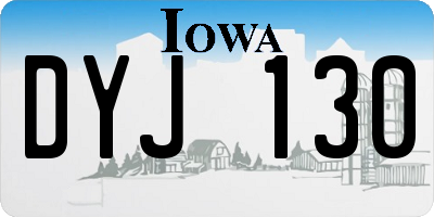 IA license plate DYJ130