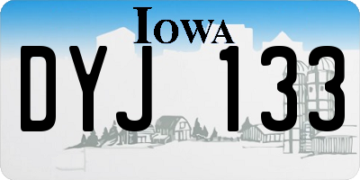IA license plate DYJ133