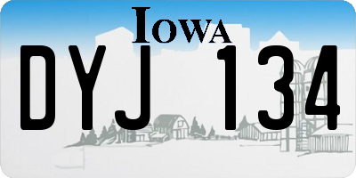 IA license plate DYJ134