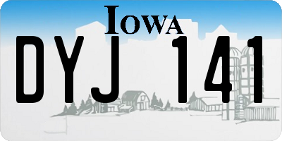 IA license plate DYJ141