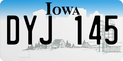 IA license plate DYJ145