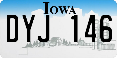 IA license plate DYJ146