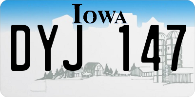 IA license plate DYJ147