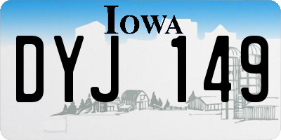 IA license plate DYJ149