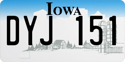 IA license plate DYJ151