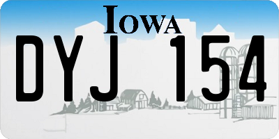 IA license plate DYJ154