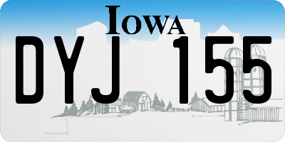 IA license plate DYJ155
