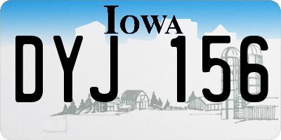 IA license plate DYJ156