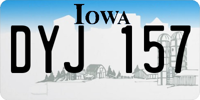IA license plate DYJ157