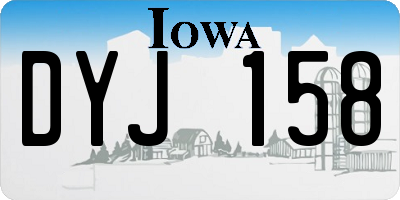 IA license plate DYJ158