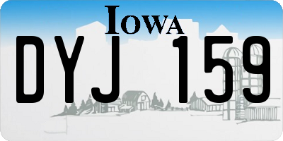 IA license plate DYJ159
