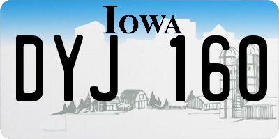 IA license plate DYJ160