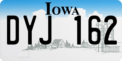 IA license plate DYJ162