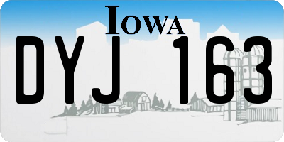 IA license plate DYJ163